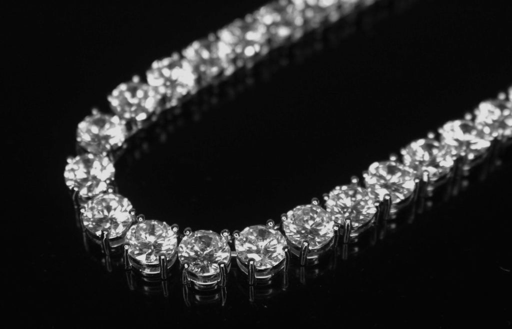 8mm MASSIVE XXL Tennis Chain 152ct Lab Sim VVS1 Diamond Necklace