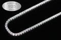 3mm Tennis Chain 60ct Lab Sim VVS1 Diamond Necklace - 925 STERLING SILVER