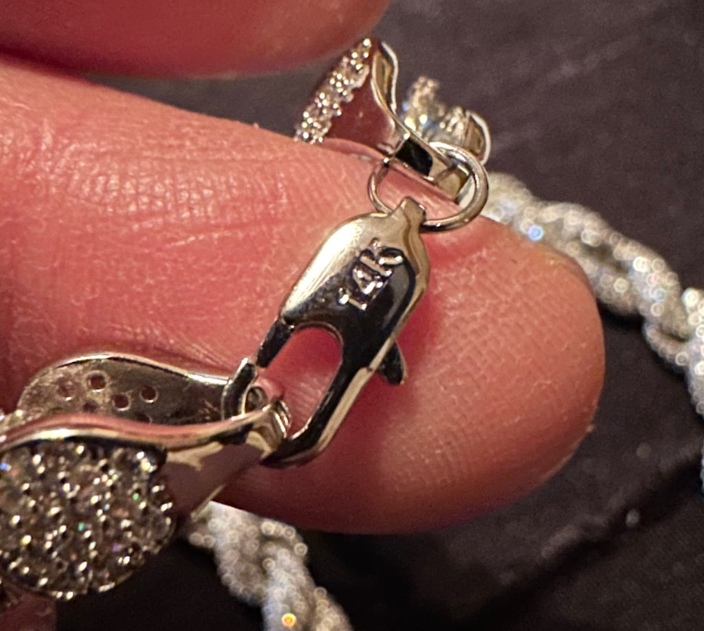 8mm Rope Chain 12.6ctw Lab Sim VVS1 Diamond Bracelet