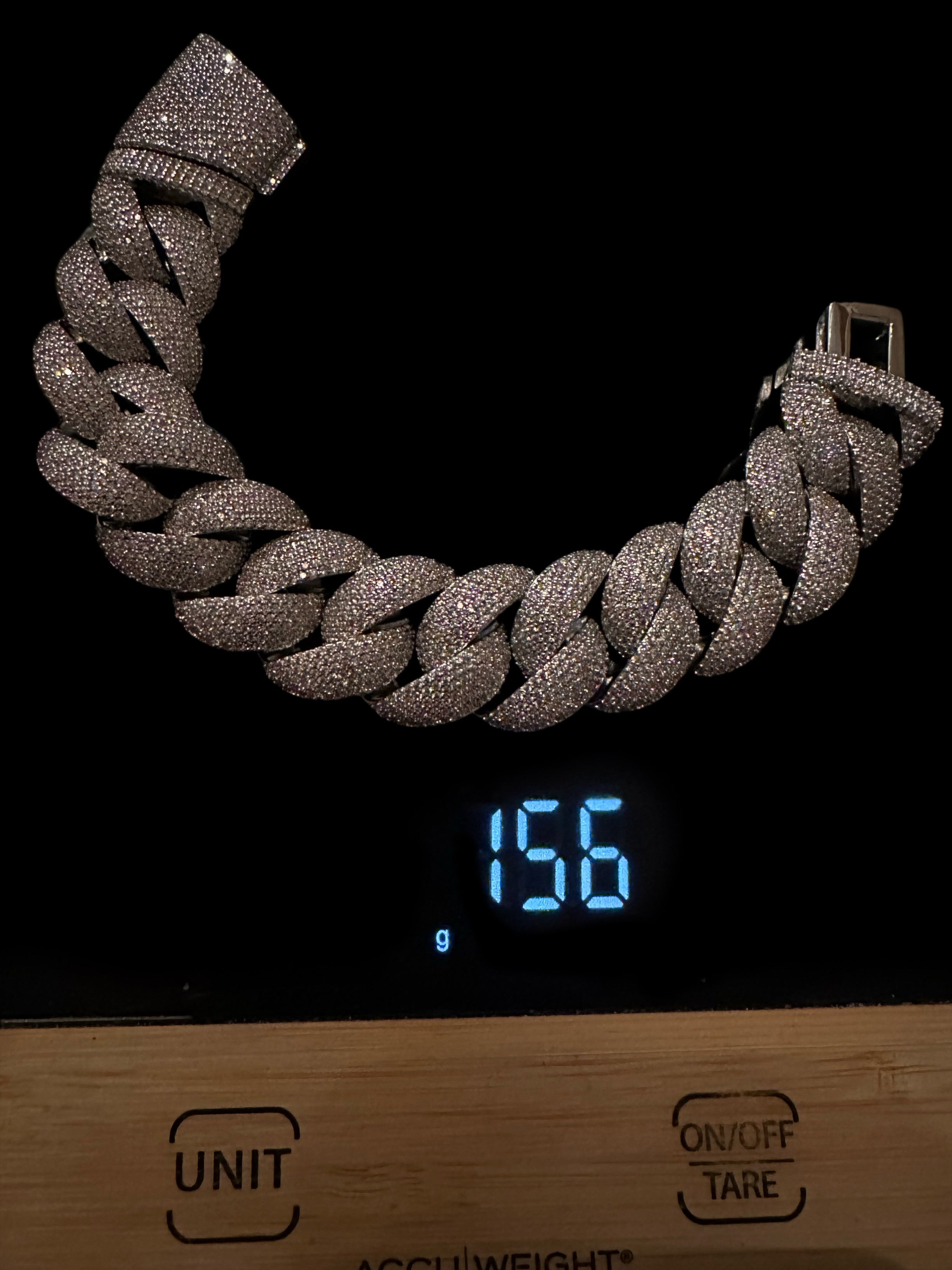 24mm XXL Cuban Miami 68.2ctw Lab Sim VVS1 Diamonds Bracelet