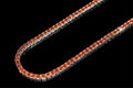 4mm Tennis Chain 70ct Lab Sim VVS1 Diamond Necklace - RUBY RED