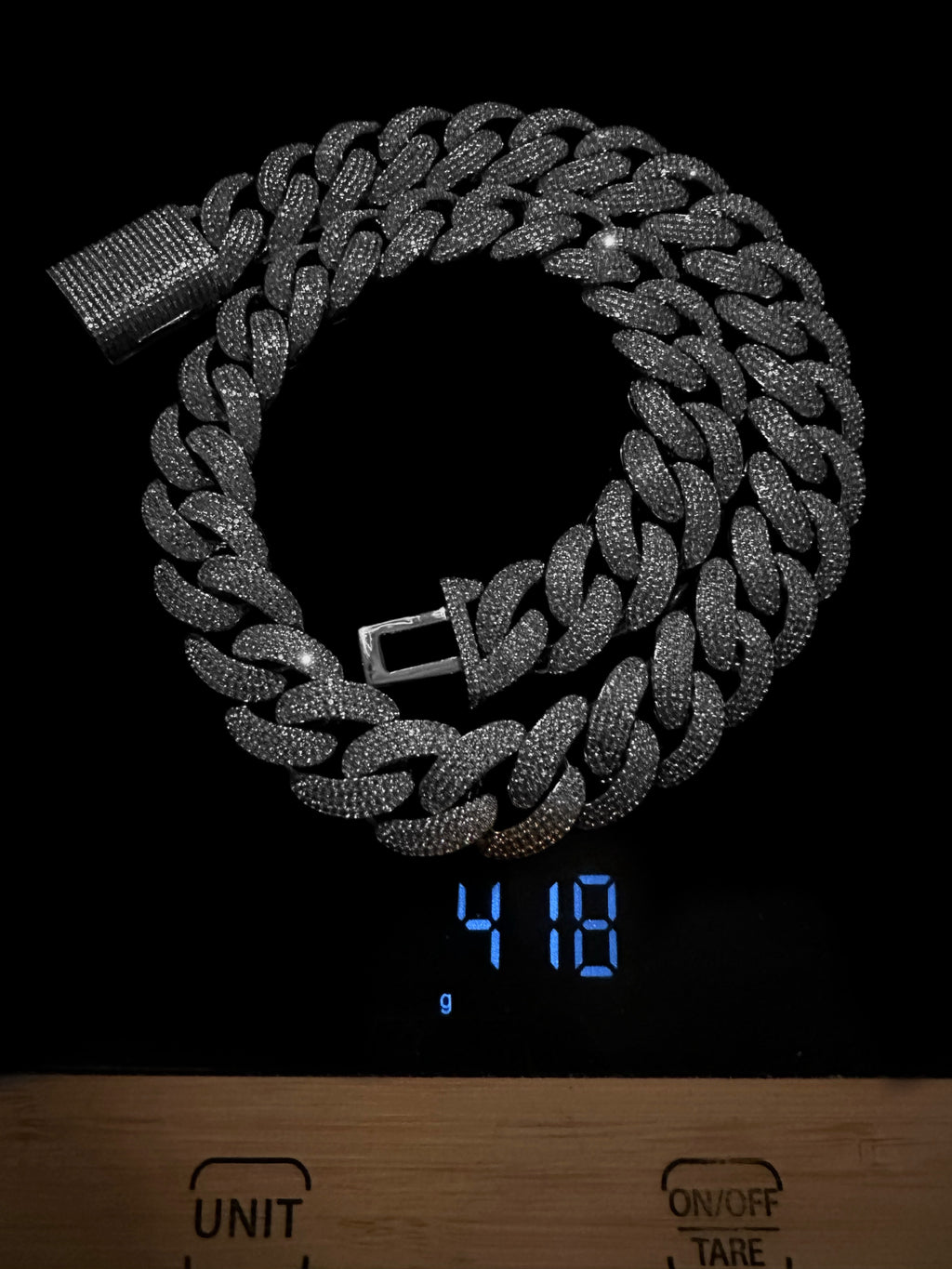 22mm Cuban Miami 156.2ctw Lab Sim Diamonds VVS1 Necklace
