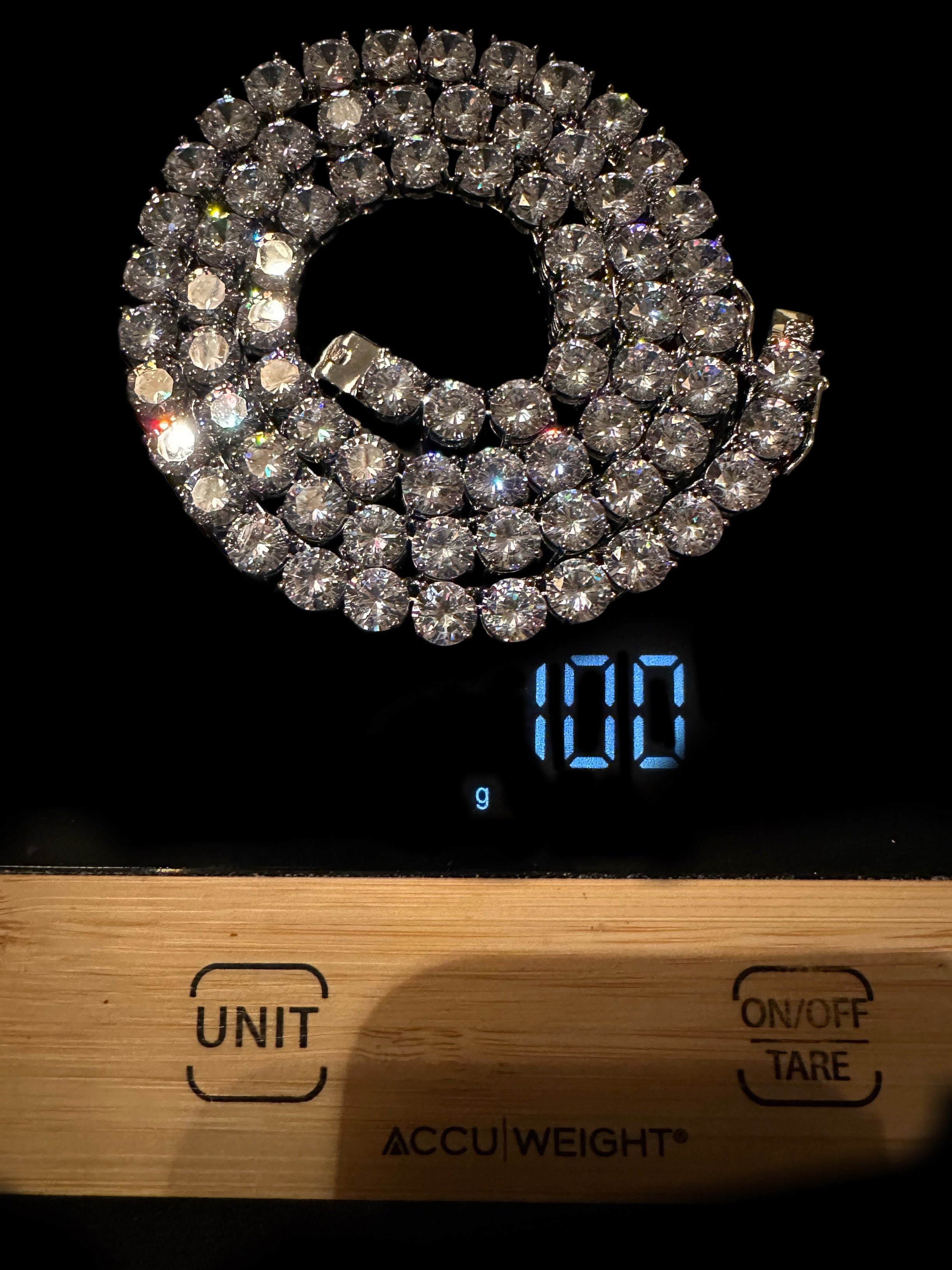 8mm MASSIVE XXL Tennis Chain 152ct Lab Sim VVS1 Diamond Necklace