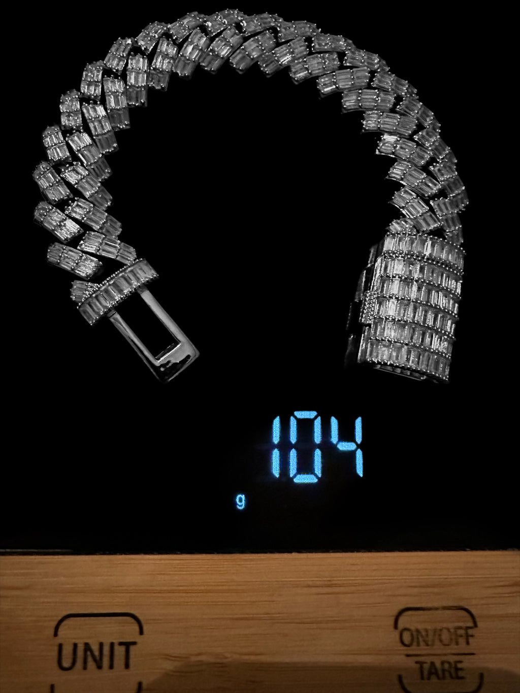 19mm Prong BAGUETTE 24.6ct Lab VVS1 Sim Diamonds Bracelet