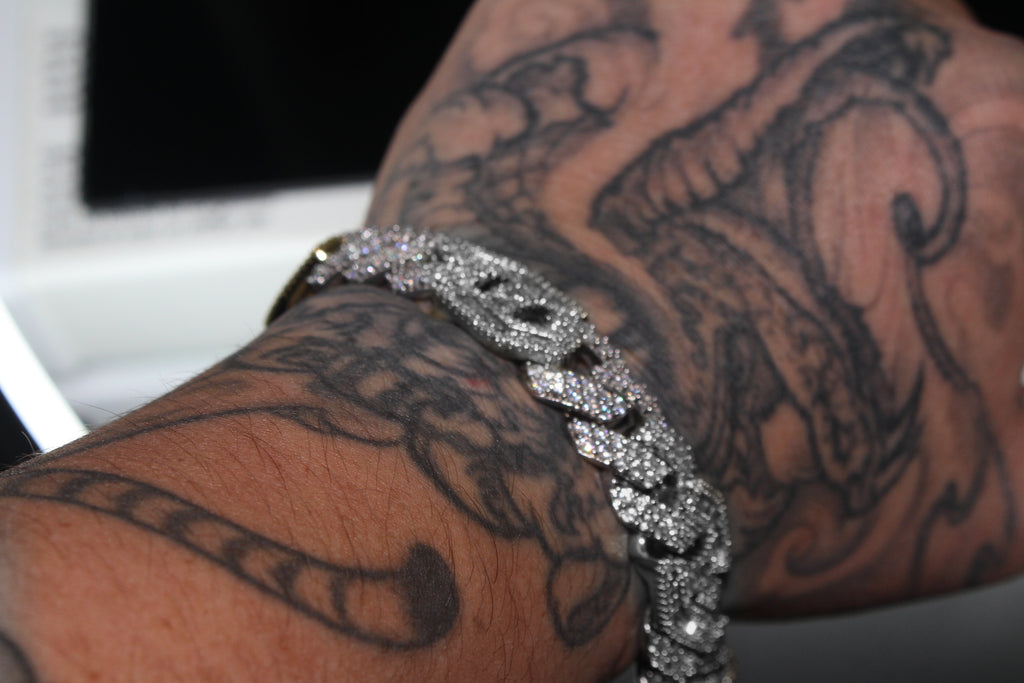14mm FIGARUCCI 18.2ctw Lab Sim VVS1 Diamonds Bracelet