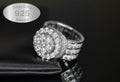 Men's MASSIVE TENNIS Statement Ring 12.6ct Lab Sim VVS1 Diamond 925 STERLING SILVER