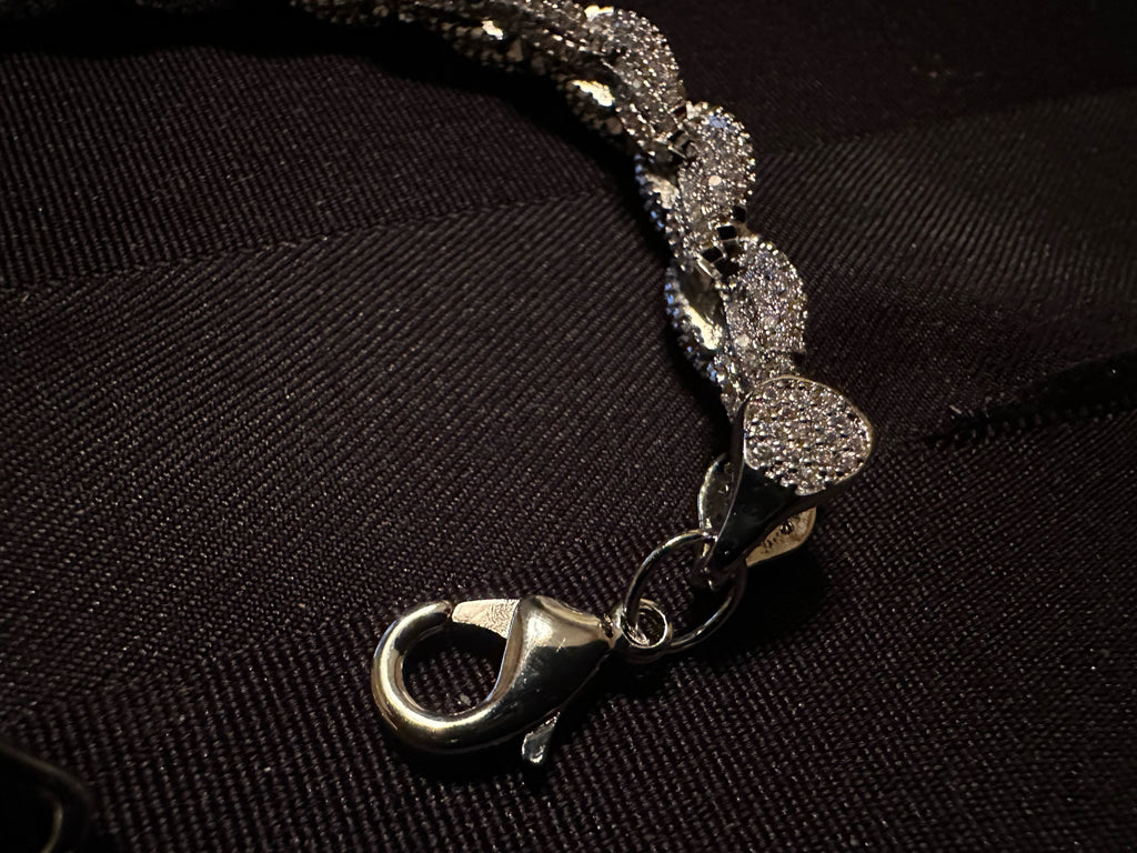 8mm Rope Chain 12.6ctw Lab Sim VVS1 Diamond Bracelet