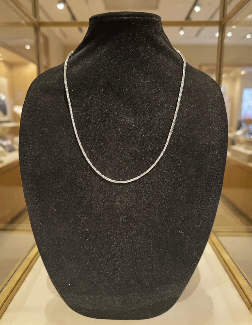 2mm Tennis Chain 10.6ct Lab Sim VVS1 Diamond Necklace