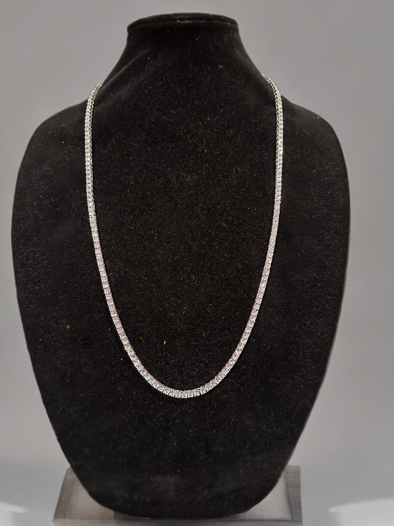 4mm Tennis Chain 70ct Lab Sim VVS1 Diamond Necklace