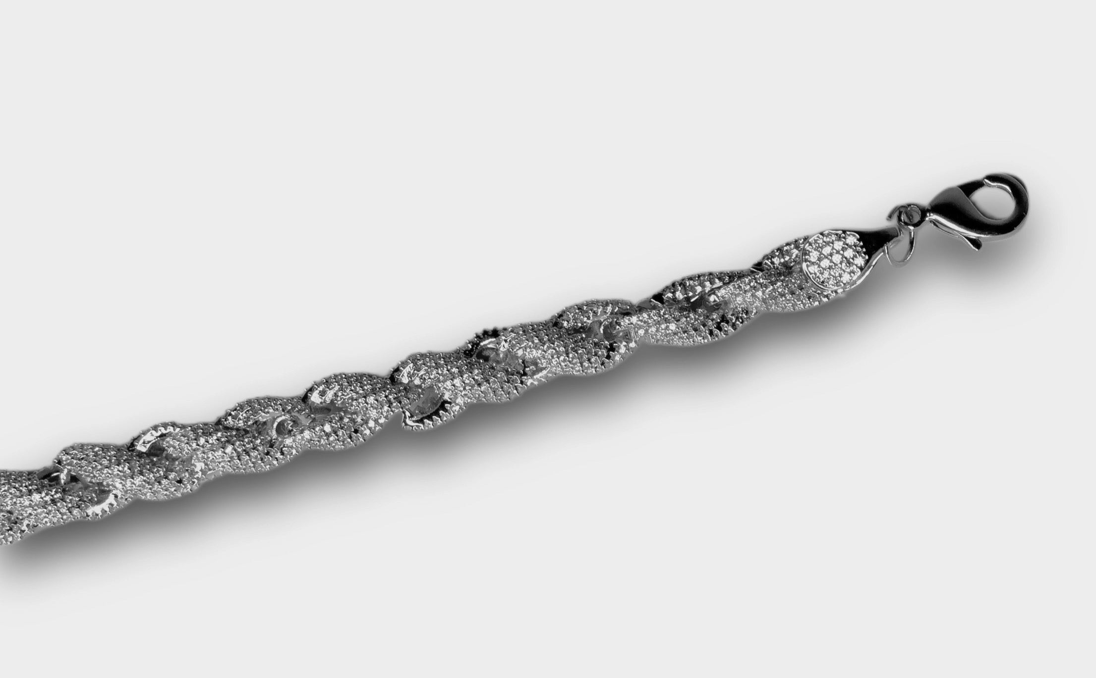 8mm Rope Chain 12.6ctw Lab Sim VVS1 Diamond Bracelet