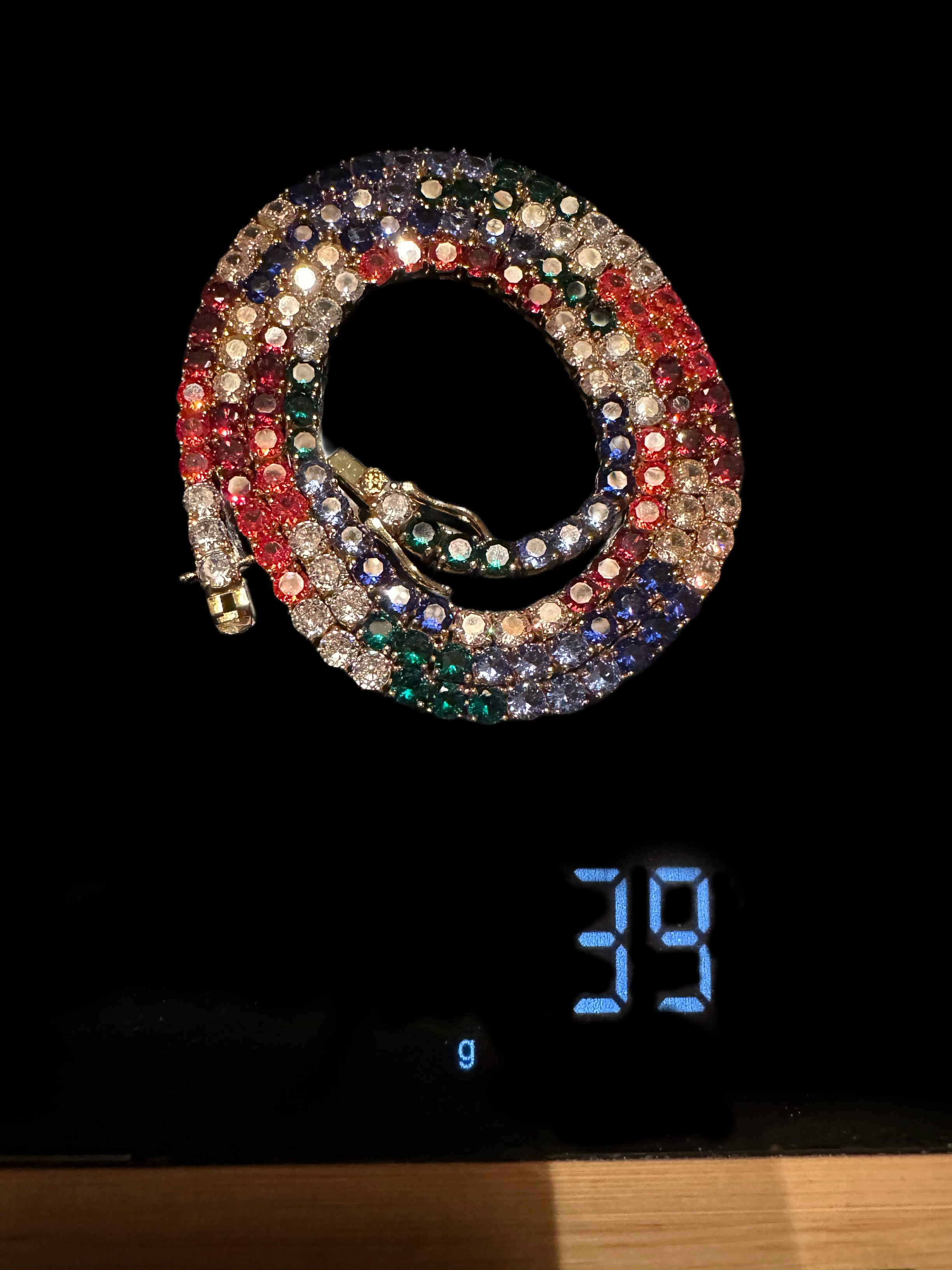 4mm RAINBOW Tennis Chain 70ct Lab Sim VVS1 Diamond Necklace - Gold