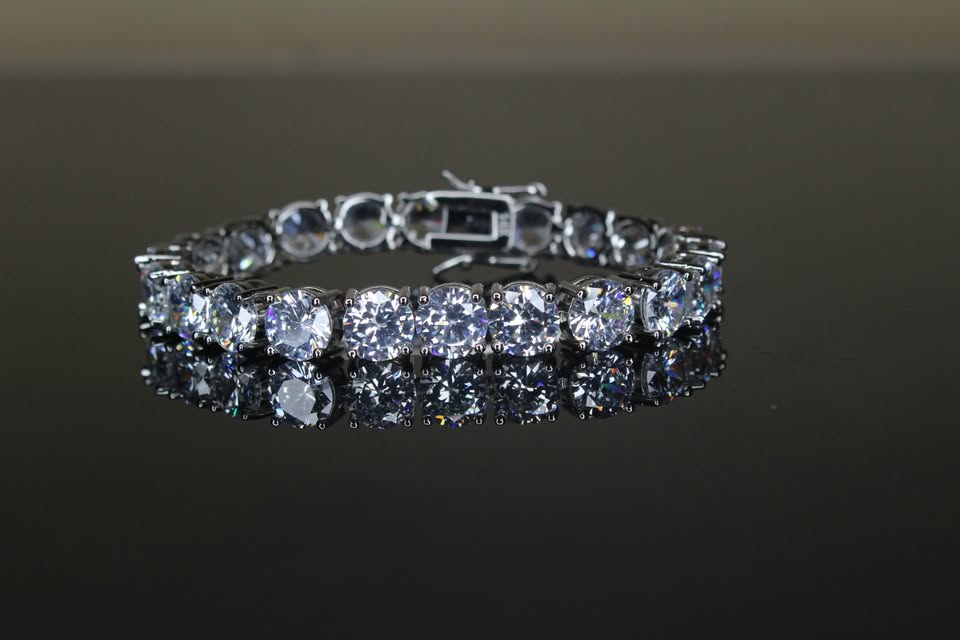 8mm MASSIVE XXL Tennis Bracelet 48ct Lab Sim VVS Diamonds