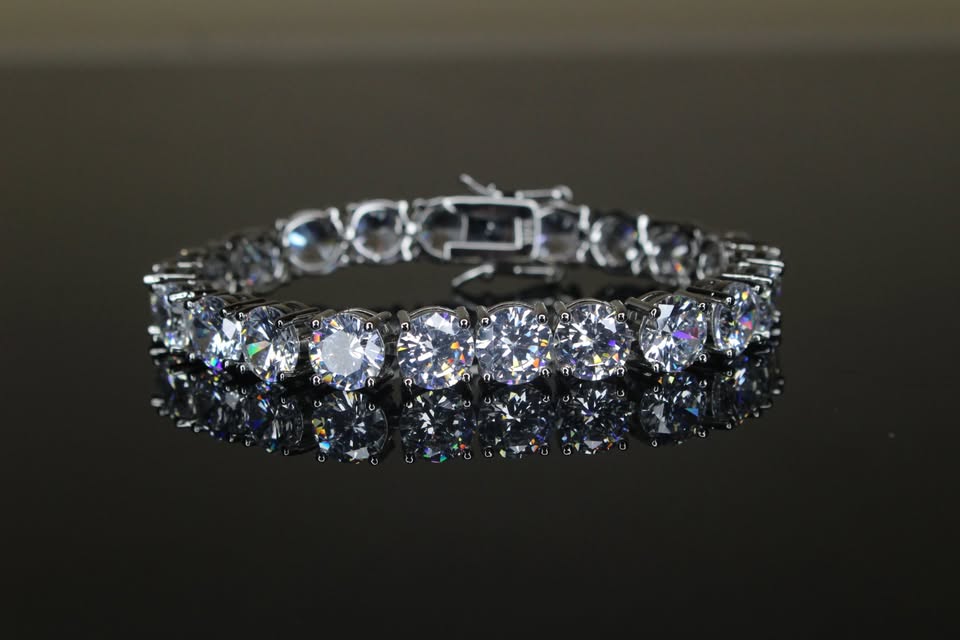 8mm MASSIVE XXL Tennis Bracelet 48ct Lab Sim VVS Diamonds