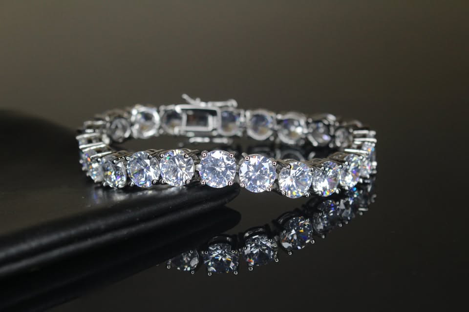 8mm MASSIVE XXL Tennis Bracelet 48ct Lab Sim VVS Diamonds