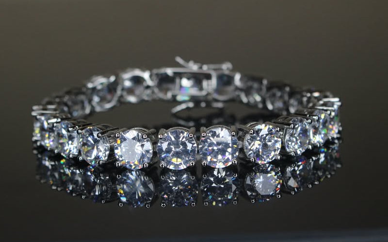 8mm MASSIVE XXL Tennis Bracelet 48ct Lab Sim VVS Diamonds