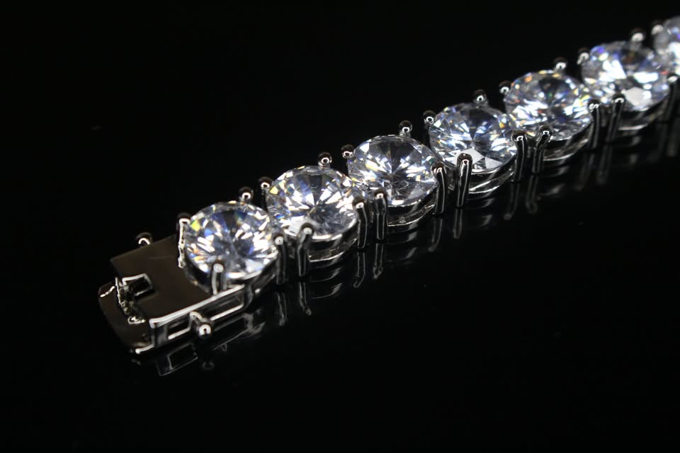 8mm MASSIVE XXL Tennis Bracelet 48ct Lab Sim VVS Diamonds