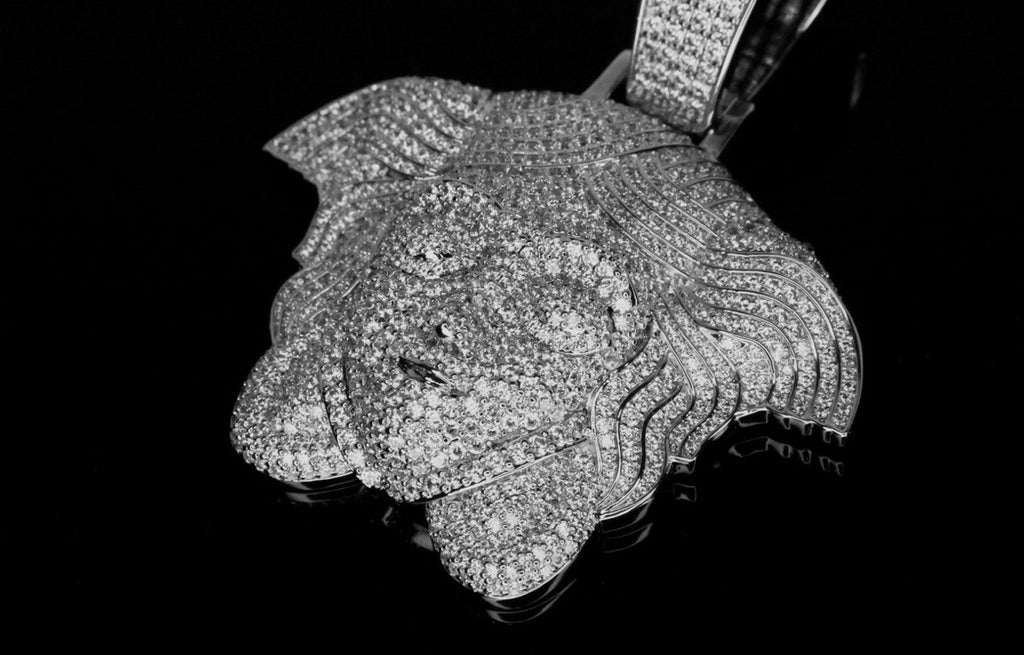XL MEDUSA VERSACE Pendant 10.2ct Lab Sim VVS1 Diamonds