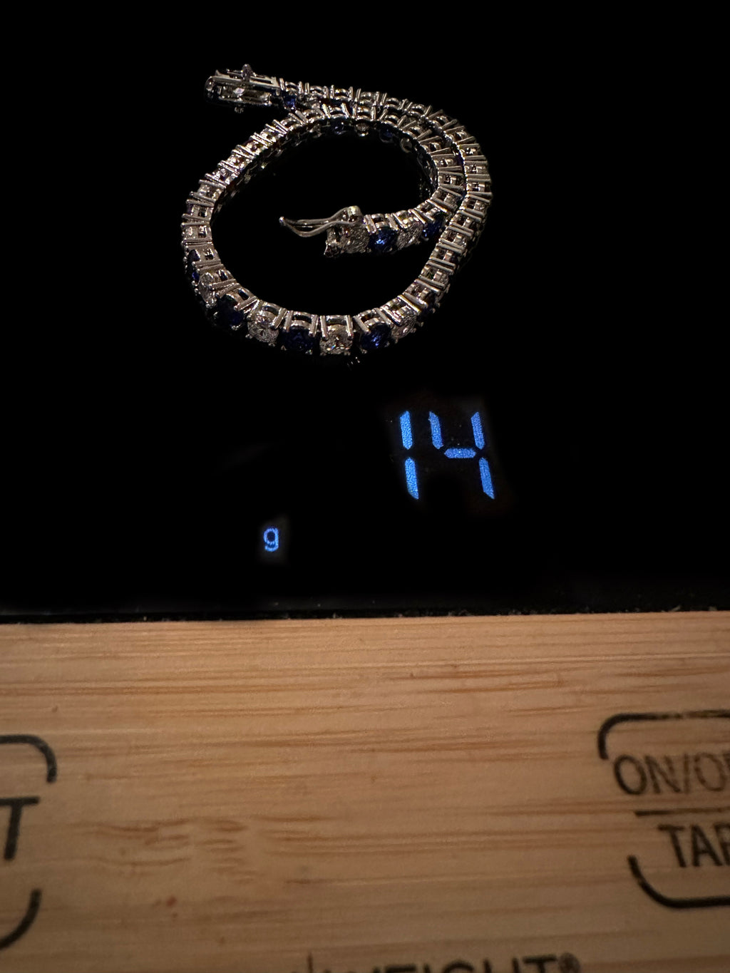 4mm Tennis 12ctw Lab Sim VVS1 Diamond BRACELET - Dark Blue