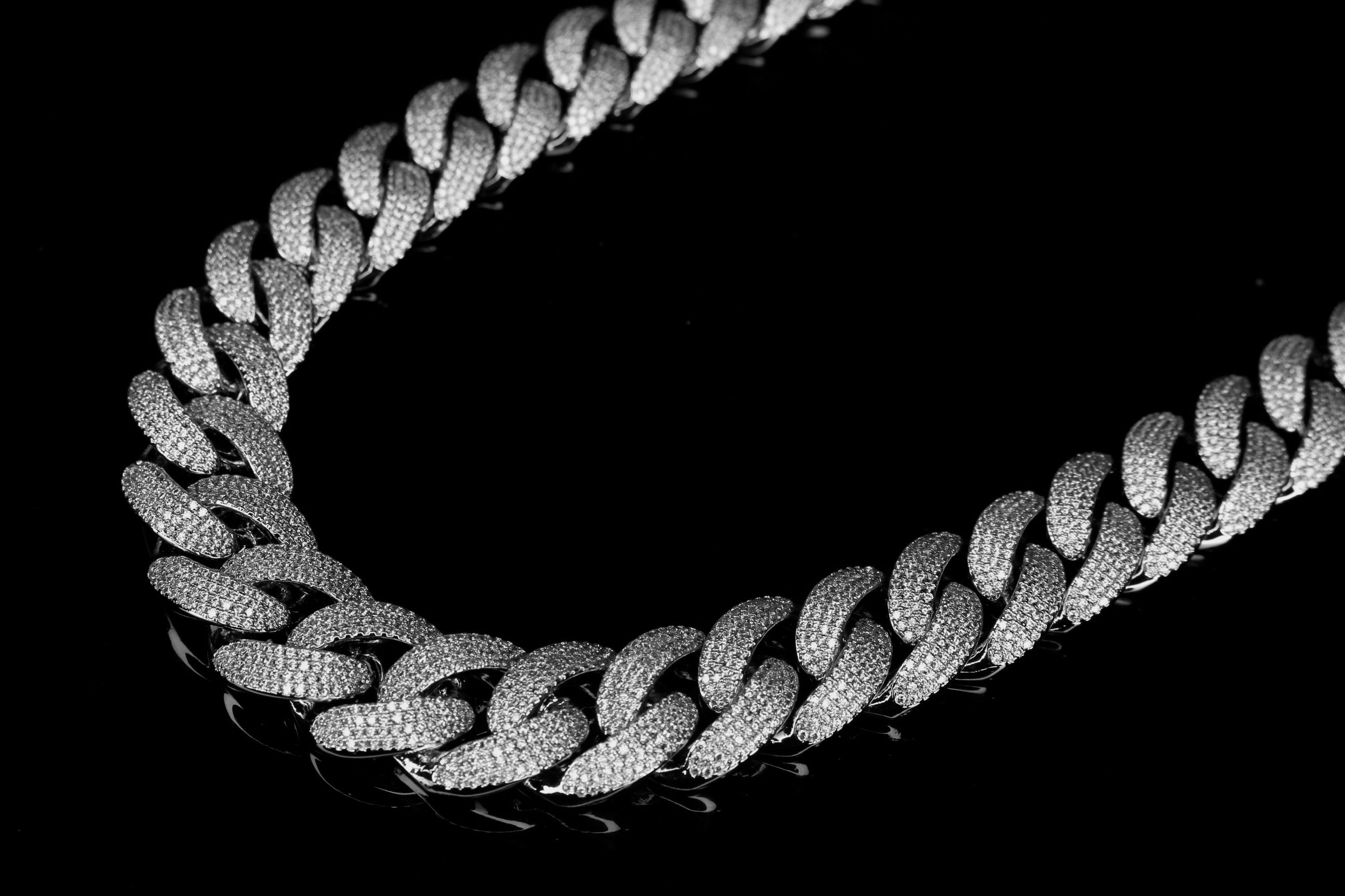 22mm Cuban Miami 156.2ctw Lab Sim Diamonds VVS1 Necklace