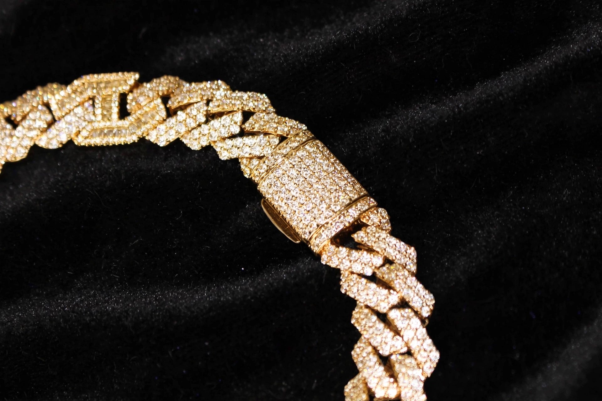 14mm Figarucci 80.7ct Lab Sim VVS1 Diamond Necklace - Gold