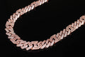 14mm Figarucci 80.7ct Lab Sim VVS1 Diamond Necklace - Rose Gold