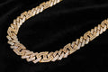 14mm Figarucci 80.7ct Lab Sim VVS1 Diamond Necklace - Gold