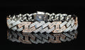 14mm FIGARUCCI 18.2ctw Lab Sim VVS1 Diamonds Bracelet -White/Rose 2-Tone