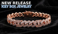 14mm FIGARUCCI 18.2ctw Lab Sim VVS1 Diamonds Bracelet -Rose Gold