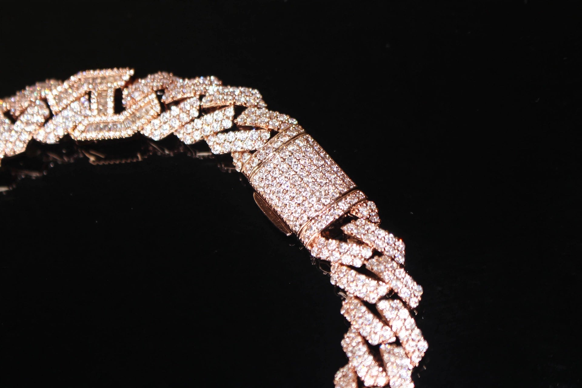 14mm Figarucci 80.7ct Lab Sim VVS1 Diamond Necklace - Rose Gold