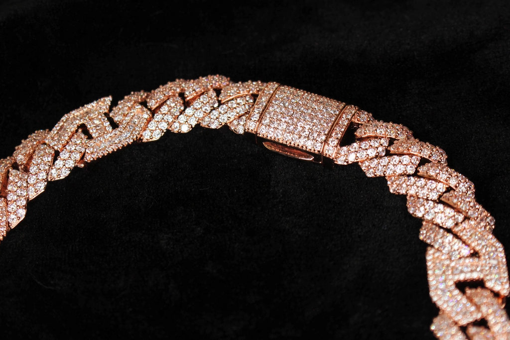 XL Medusa Pendant 14mm Figarucci 98.6ct Lab Sim VVS1 Diamond Necklace - Rose Gold