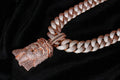XXL Jesus Pendant 24mm Cuban Miami 196ct Lab Sim VVS1 Diamond Necklace - 1LB Weight Rose GOLD
