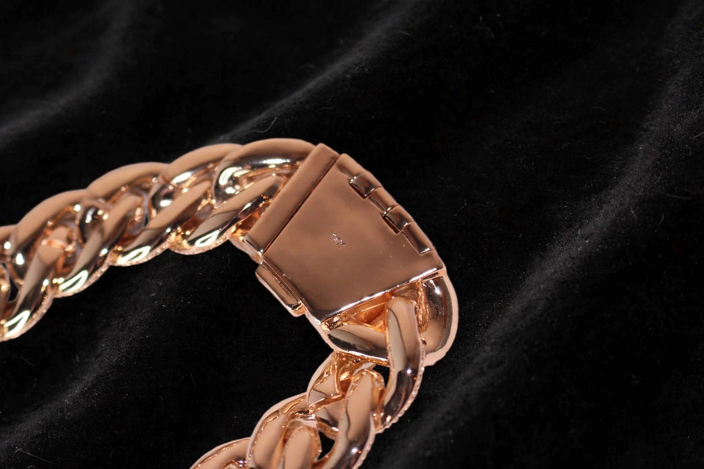 XXL Jesus Pendant 24mm Cuban Miami 196ct Lab Sim VVS1 Diamond Necklace - 1LB Weight Rose GOLD
