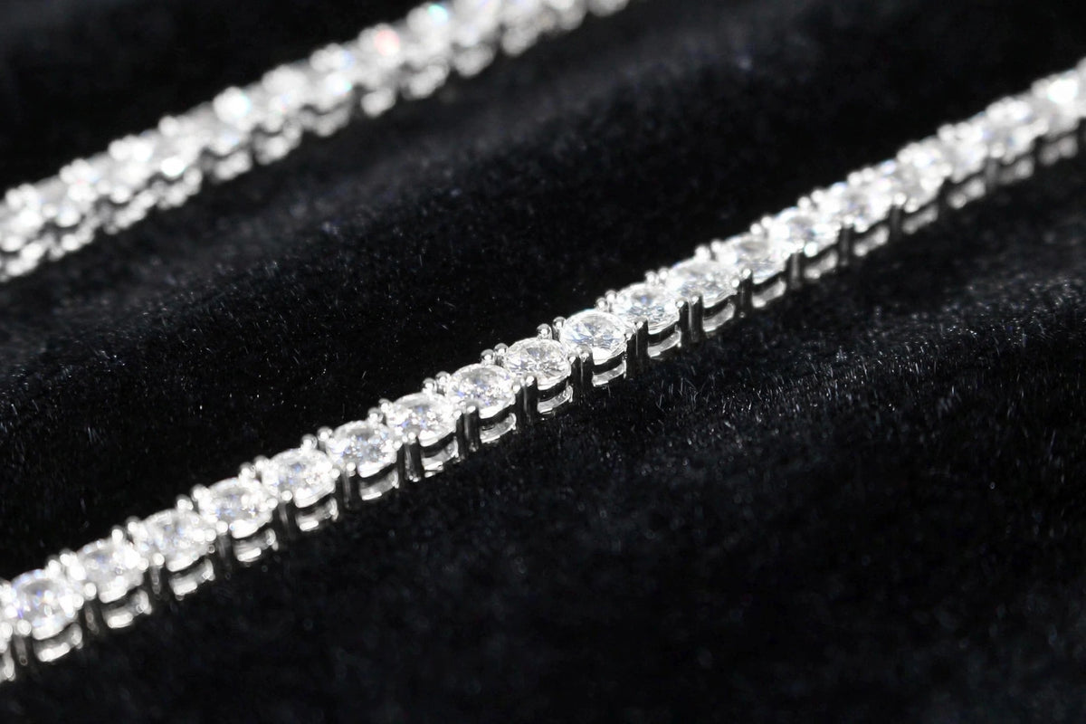 5mm Tennis Chain 100ct Lab Sim VVS1 Diamond Necklace