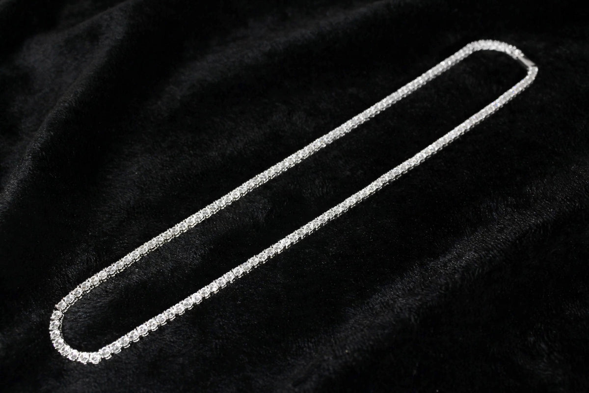 5mm Tennis Chain 100ct Lab Sim VVS1 Diamond Necklace