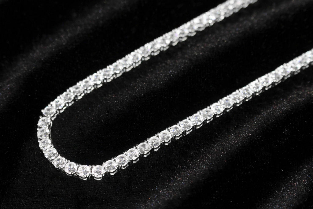 5mm Tennis Chain 100ct Lab Sim VVS1 Diamond Necklace