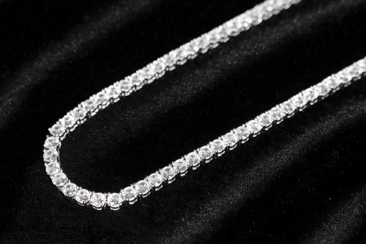5mm Tennis Chain 100ct Lab Sim VVS1 Diamond Necklace
