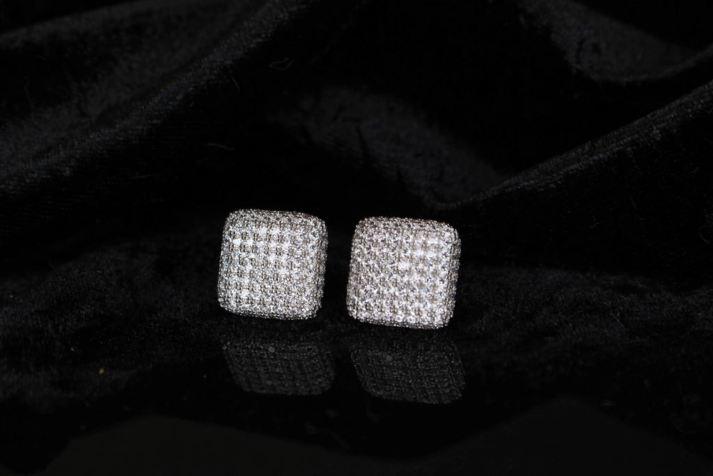 12mm MASSIVE XXL Sterling Silver 8ctw Lab Simulated VVS1 Diamond Earrings