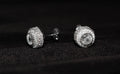 4.2ct Round Center-Stone Cut Lab Sim VVS1 Diamonds Earrings set Gemstone