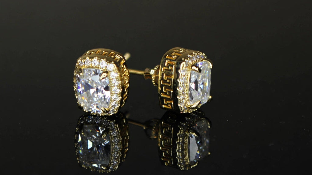 4ct Lab Sim VVS1 Diamonds Earrings set Gemstone- Gold