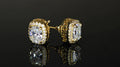 4ct Lab Sim VVS1 Diamonds Earrings set Gemstone- Gold
