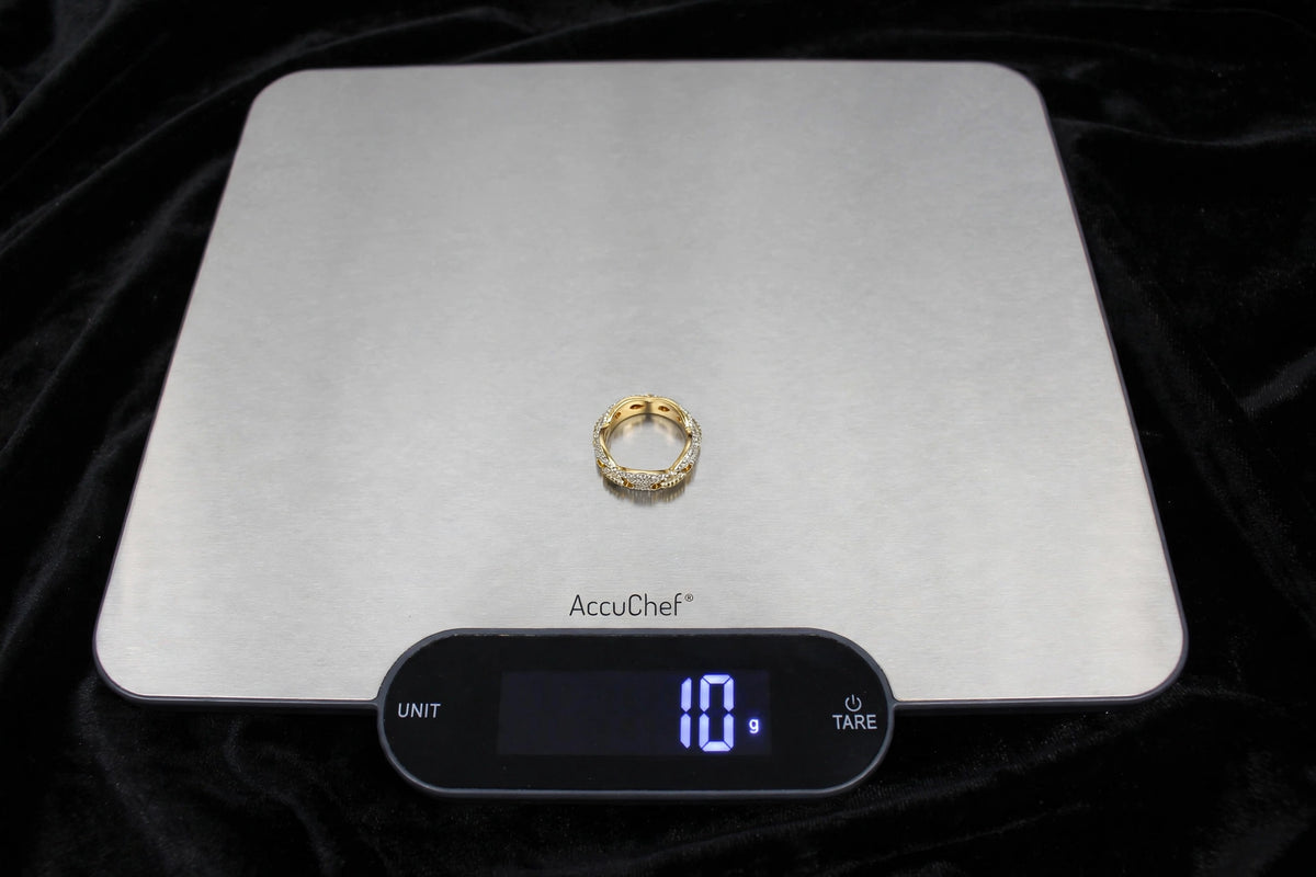 GUCCI Mariner 4.6ct Lab Sim VVS1 Diamonds Ring - GOLD