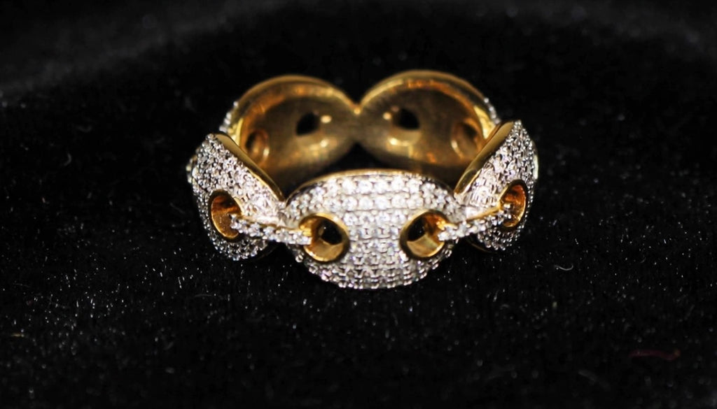 GUCCI Mariner 4.6ct Lab Sim VVS1 Diamonds Ring - GOLD