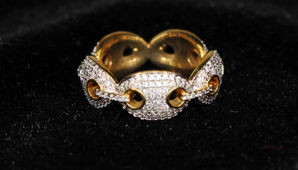 GUCCI Mariner 4.6ct Lab Sim VVS1 Diamonds Ring - GOLD