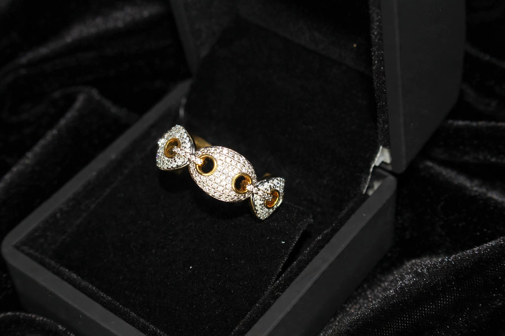 GUCCI Mariner 4.6ct Lab Sim VVS1 Diamonds Ring - GOLD