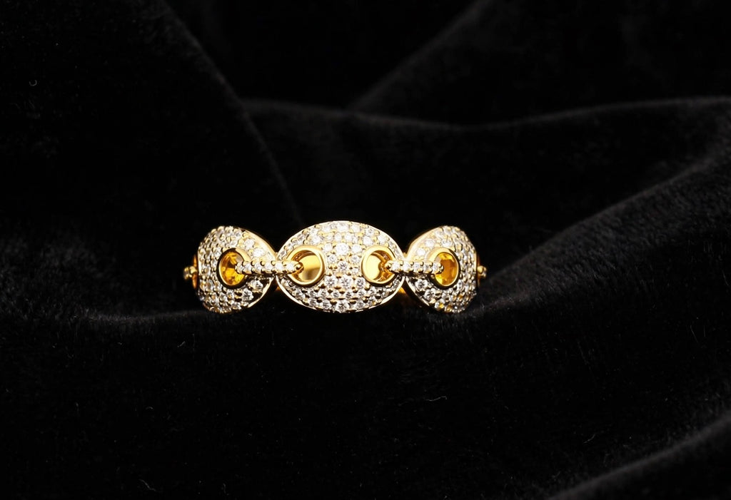 GUCCI Mariner 4.6ct Lab Sim VVS1 Diamonds Ring - GOLD