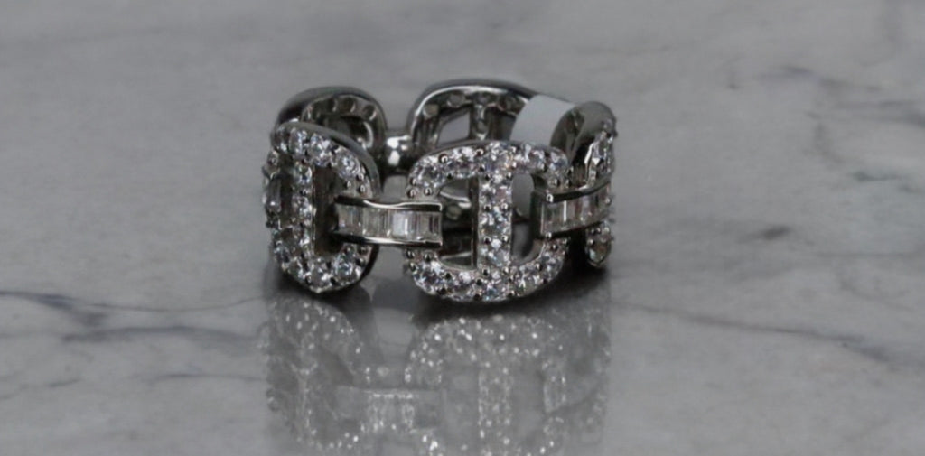 925 Sterling Silver 3.6ct Lab Sim Diamond MARINER Ring