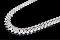 19mm Cuban Prong BAGUETTE 179ct Lab Sim VVS1 Diamond Necklace