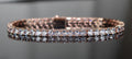 4mm Tennis Bracelet 14.75ct Lab Sim VVS1 Diamonds- Rose Gold