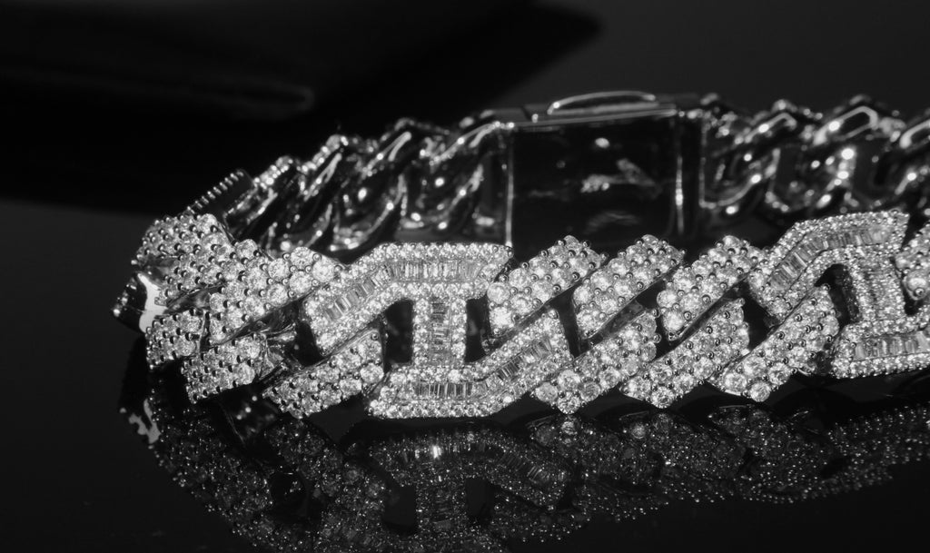 14mm FIGARUCCI 18.2ctw Lab Sim VVS1 Diamonds Bracelet
