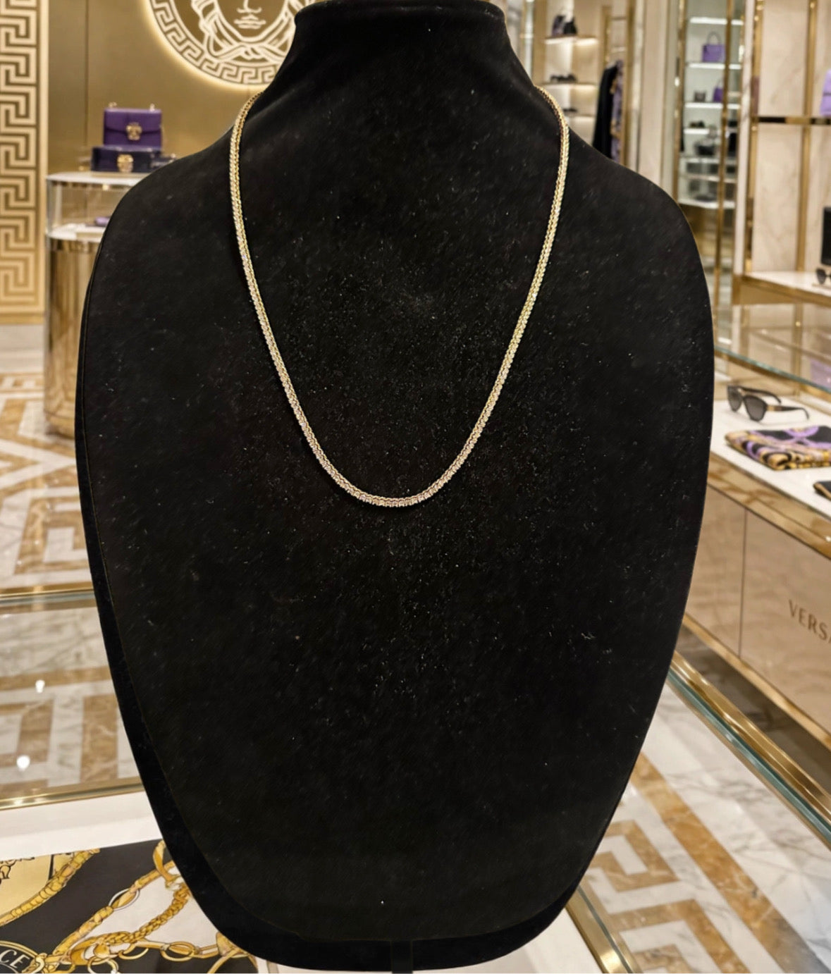 2mm Tennis Chain 10.6ct Lab Sim VVS1 Diamond Necklace - GOLD